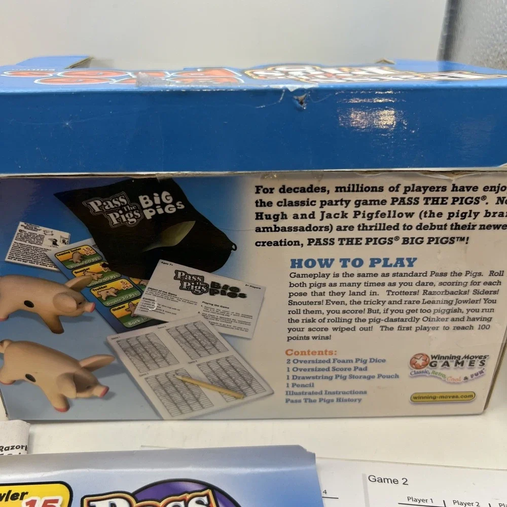 Pass the Big Pigs Classic Dice Game, by Winning Moves Games